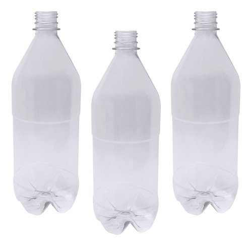 364 Frascos Plástico Cristal Pet 1l Tampa Sport Fliptop Agu - Imagem 3