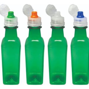 490 Frasco Plástico Verde Pet 250ml Tampa Sport Fliptop Aze