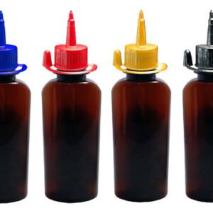 40 Frasco Plástico Ambar Pet 140ml C/ Bico Aplicador Aro