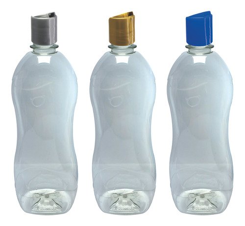 37 Frascos Plástico Cristal Pet 750ml Com Tampa Disktop Cat - Imagem 3