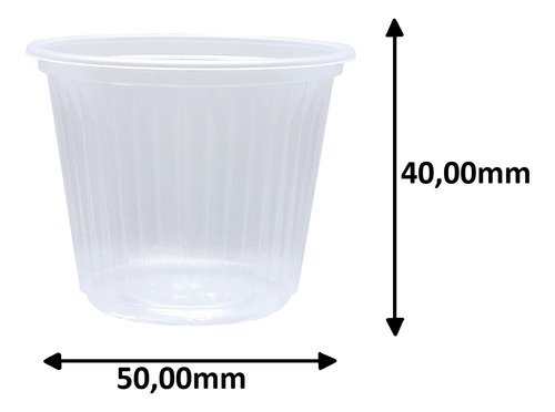 1500 Copos Descartáveis Plásticos Ps Estriado Cristal 50ml - Imagem 3
