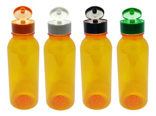 1260 Frascos Plástico Laranja Pet 300ml Fliptop C/ Rosca Det - Imagem 3