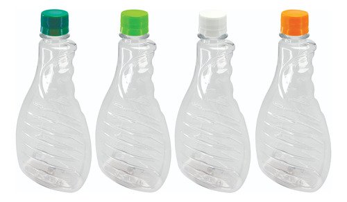 12 Frascos Plástico Cristal Pet 500ml Tampa Rosca Lacre Bor - Imagem 2