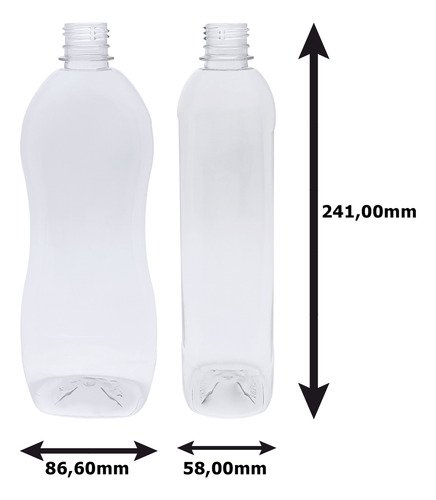 37 Frascos Plástico Cristal Pet 750ml Com Tampa Pushpull Cat - Imagem 6