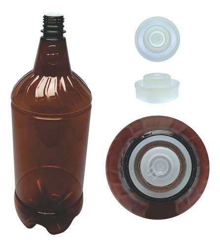 24 Frascos Plástico Âmbar Pet 2l Com Batoque 12 Furos Gr2