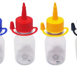 1565 Frasco Plásticos Cristal Pet 100ml Tampa Bico Aplicador