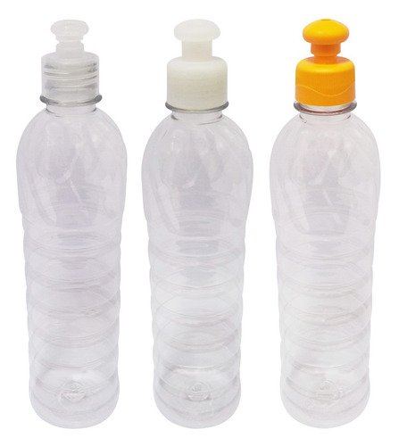 684 Frascos Plástico Cristal Pet 500ml C/ Tampa Pushpull Lim