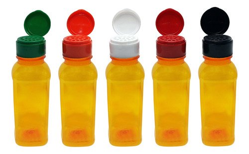 17 Frascos Plástico Laranja Pet 300ml Tampa Peneira Qua