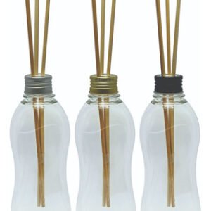 144 Frascos Plástico Cristal 360ml Tampa Difusor Varetas Cat