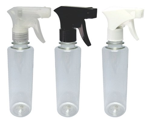 144 Frasco Plástico Cristal Pet 250ml Válvula Gatilho Cos