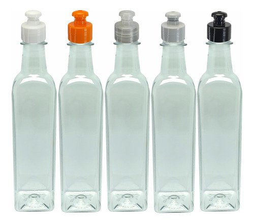 128 Frasco Plástico Cristal Pet 500ml Com Tampa Pushpull Aze - Imagem 2