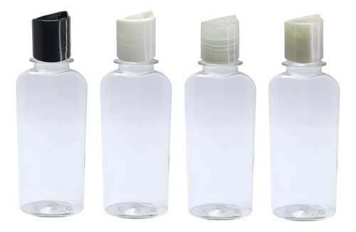 520 Frasco Plástico Cristal Pet 140ml Tampa Disktop Aro