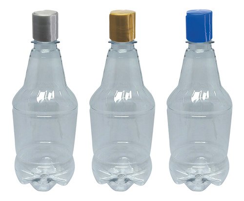 40 Frascos Plástico Cristal Pet 500ml Com Tampa Disktop Gr2 - Imagem 4