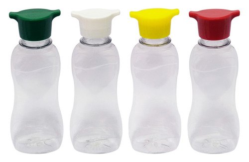 1260 Frasco Plástico Cristal Pet 200ml Tamp Rosca 2 Bico Cat