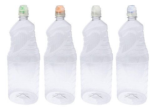 3 Frascos Plástico Cristal Pet 2l Tampa Sport Fliptop Ama - Imagem 2