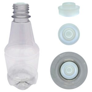 64 Frasco Plástico Cristal Pet 300ml Batoque 12 Furos Gr2