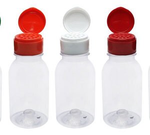 228 Frascos Plástico Cristal Pet 200ml Tampa Peneira Det