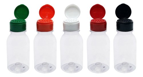 228 Frascos Plástico Cristal Pet 200ml Tampa Peneira Det