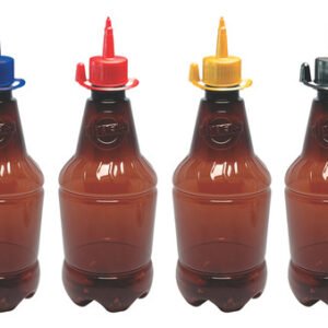 183 Frascos Plástico Âmbar Pet 500ml C/ Bico Aplicador Gr2