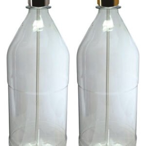 6 Frascos Plástico Cristal 1l Com Válvula Bico Pato L Agu