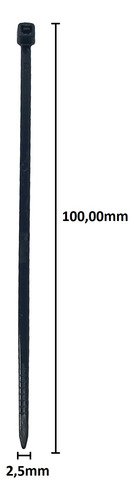 1 Pacote Abraçadeiras De Nylon Preta 2,5x100mm C/ 100 Unid - Imagem 3
