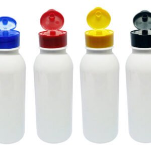 154 Frascos Plástico Branco Pet 300ml Fliptop C/ Rosca Det