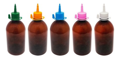 678 Frascos Plástico Âmbar Pet 500ml C/ Bico Aplicador Sab - Imagem 2