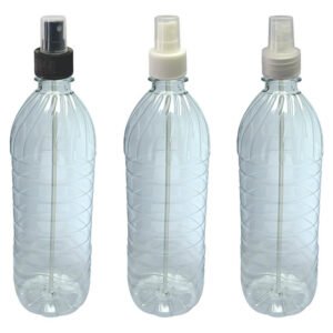 118 Frascos Plásticos Cristal Pet 1l Válvula Spray S Suc