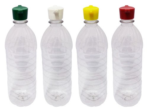 420 Frasco Plástico Cristal Pet 800ml Tampa Rosca 2 Bico Que - Imagem 2