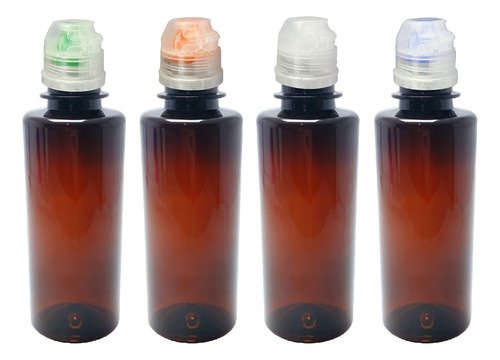 1590 Frascos Plástico Ambar Pet 200ml Sport Fliptop Cos - Imagem 2