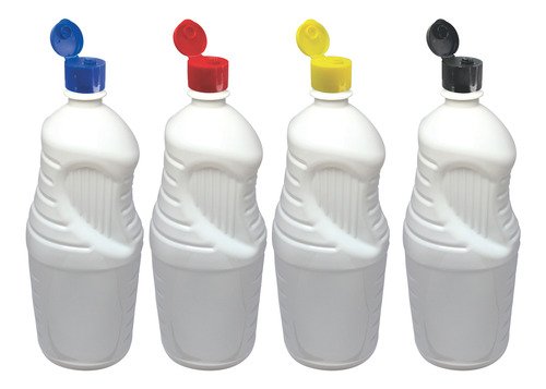 12 Frascos Plástico Branco Pet De 2l Com Tampa Fliptop Ama