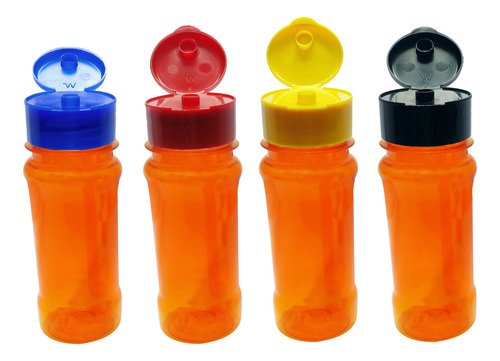 702 Frasco Plástico Laranjado Pet 120ml Fliptop C/ Rosca Con