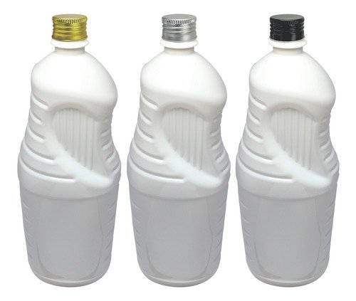 3 Frascos Plástico Branco Pet De 2l Tampa Alumínio S Ama