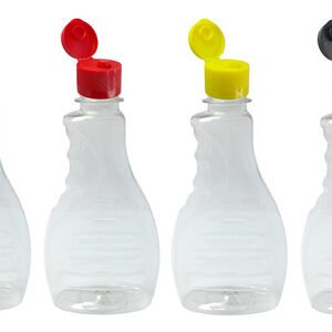 72 Frascos Plástico Cristal Pet 300ml Fliptop Batoque Bor