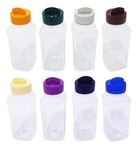 1254 Frascos Plástico Cristal Pet 300ml Tempero Fliptop Qua - Imagem 3