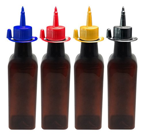 211 Frasco Plástico Âmbar Pet 250ml C/ Bico Aplicador Aze