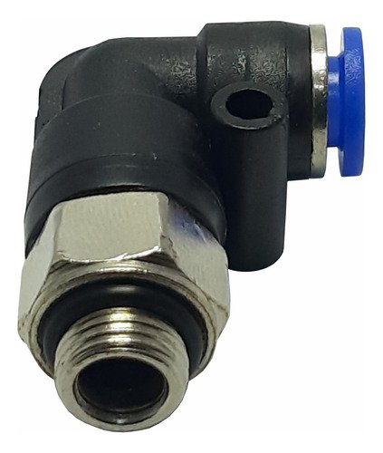 100 Conexão Pneumática Cotovelo Macho Rosca 1/8 X Tubo 6mm - Imagem 2