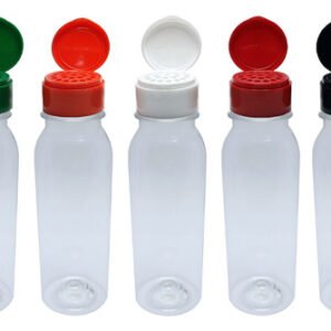 1518 Frascos Plásticos Cristal Pet 250ml Tampa Peneira Det