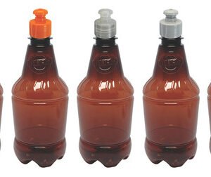 183 Frascos Plástico Âmbar Pet 500ml Com Tampa Pushpull Gr2