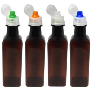 27 Frasco Plástico Âmbar Pet 250ml Tampa Sport Fliptop Aze