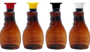 162 Frasco Plástico Ambar Pet 300ml Tampa Rosca 2 Bico Bor