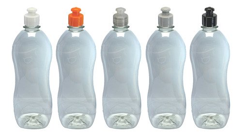 37 Frascos Plástico Cristal Pet 750ml Com Tampa Pushpull Cat - Imagem 2