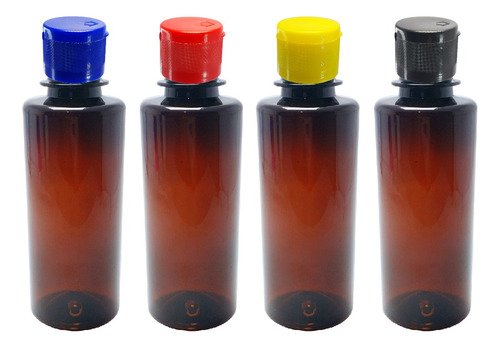 226 Frascos Plástico Ambar Pet 200ml Fliptop Batoque Cos - Imagem 2
