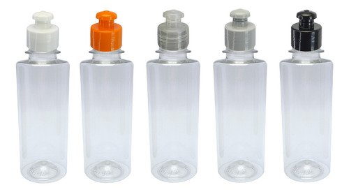 94 Frascos Plástico Cristal Pet 200ml Tampa Pushpull Cos