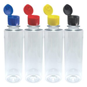 518 Frascos Plásticos Cristal Pet 250ml C/ Tampa Fliptop Cos