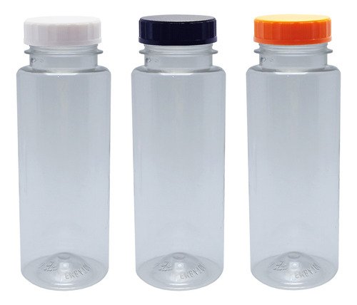 28 Frascos Plástico Cristal Pet 200ml Rosca S/ Lacre Con