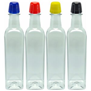 12 Frasco Plástico Cristal Pet 500ml Tampa Dosadora 20ml Aze