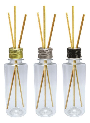 1590 Frasco Plástico Cristal 200ml Tampa Difusor Varetas Cos