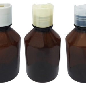 1448 Frascos Plástico Âmbar Pet 250ml C/ Tampa Disktop Far