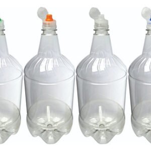 2 Frascos Plástico Cristal Pet 2l Tampa Sport Fliptop Gr2